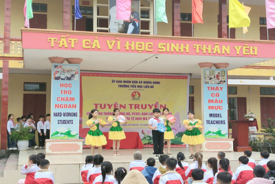 Trường Tiểu học Liễu Đề tuyên truyền Luật Giao thông đường bộ, Phòng cháy chữa cháy, Bạo lực học đường và tác hại của tệ nạn ma túy